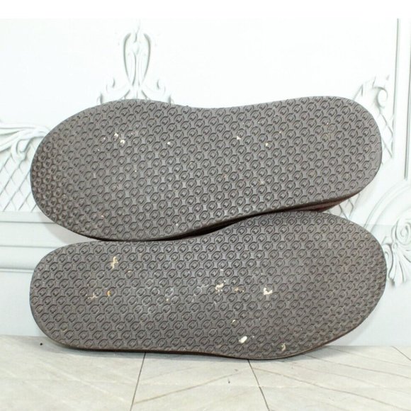 LL bean Brown Leather Wicked Good Shearling Lined Clog Slippers Size 9 M - Picture 9 of 9